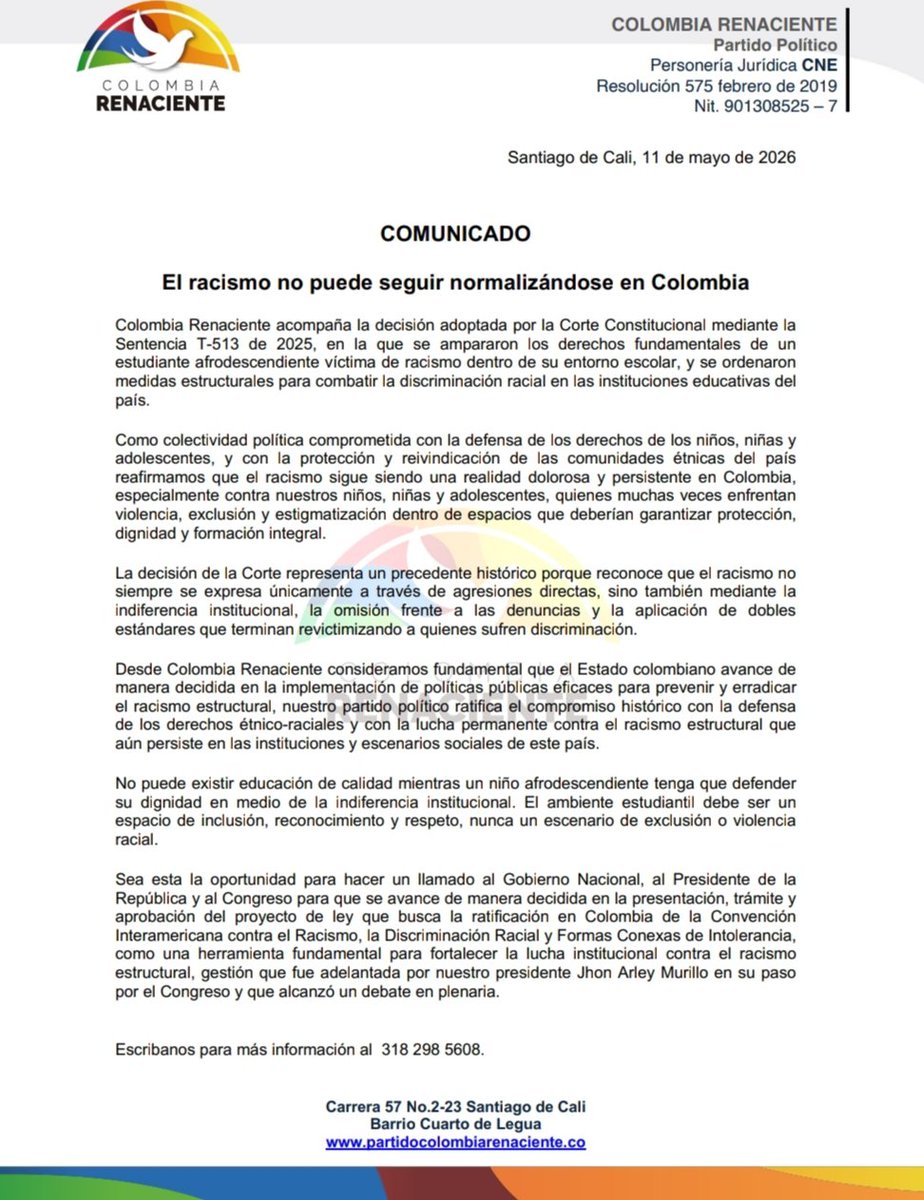 Partido Colombia Renaciente tweet media