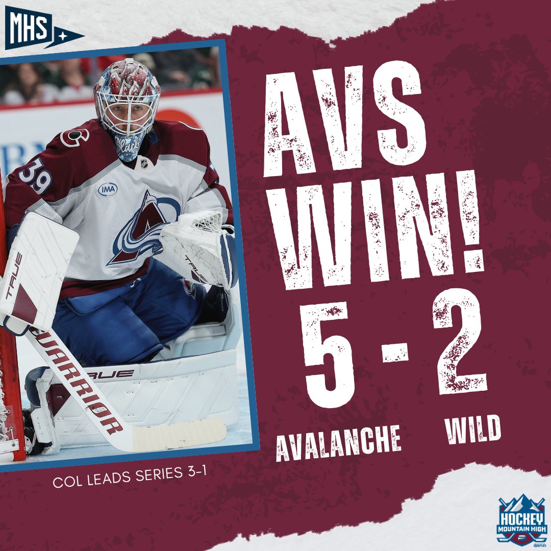 MileHighSports's tweet photo. The series heads back to Denver for Game 5 as the Avs take a 3-1 series lead! 💪🏻 

#goavsgo https://t.co/65IsoWF4Je