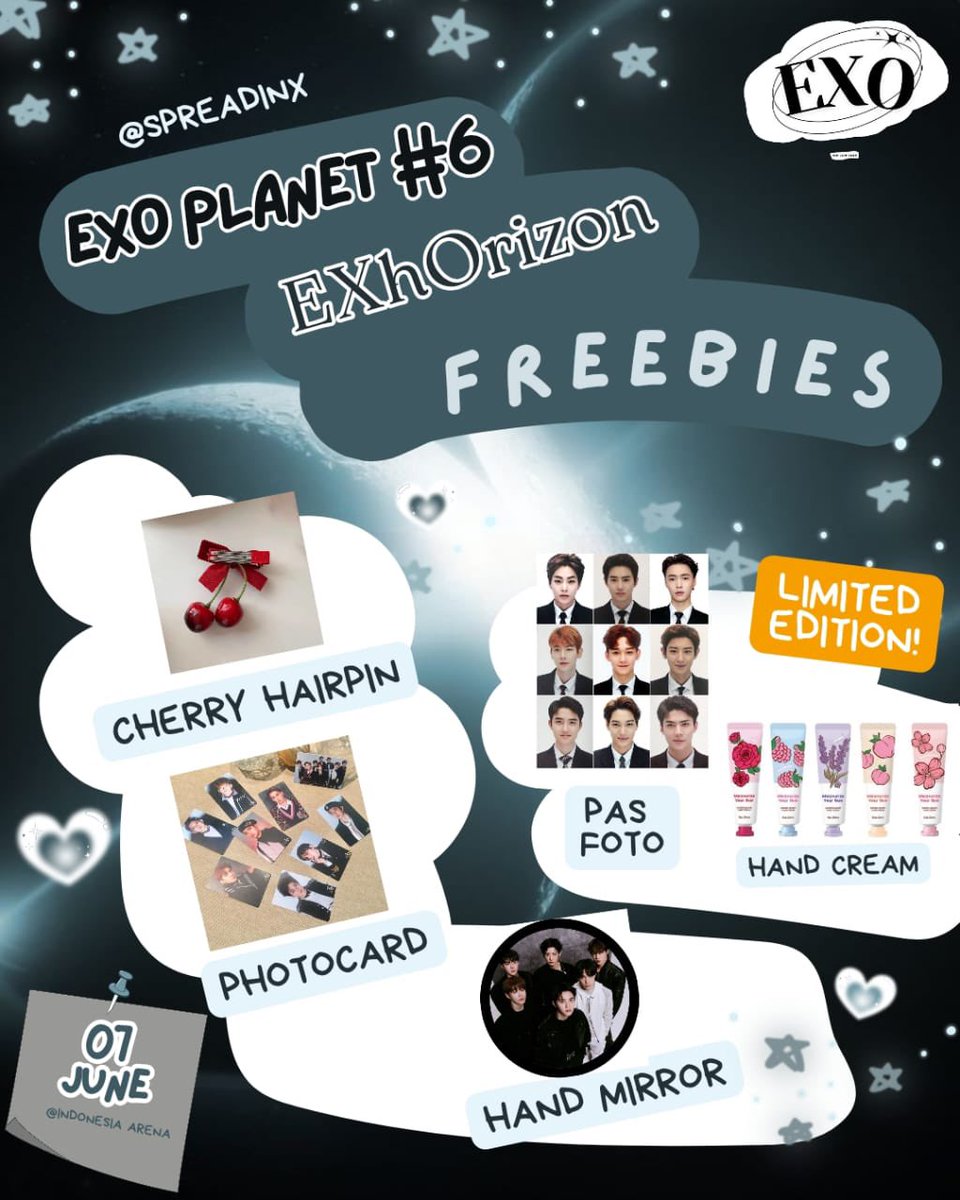 spreadinx's tweet photo. ⛓️EXO PLANET #6 “EXhOrizon” FREEBIES🩶

🗓 7 Jun 2026
📍 Indonesia Arena
⚠️ Limited qty!
🖌️ WTT? Pls comment.

🩶like &amp; RT are highly appreciated, tag @spreadinx

- If you find me, please say “hi” nicely.
- please don’t sell or throw it away.

#EXhOrizoninJAKARTA #EXOL #Freebies https://t.co/DoivPzZvIb
