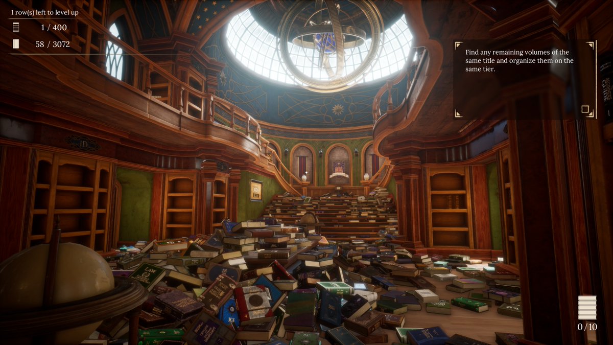 BoopRicebits's tweet photo. I treated myself to some quiet time for my birthday—putting on an audiobook before pushing up my sleeves to sort books. Also the first time I've seen Cantonese as a language setting. 💛

🎮: Librarian: Tidy Up the Arcane Library! by
@ArtRisingGame https://t.co/PZK54OKsC6