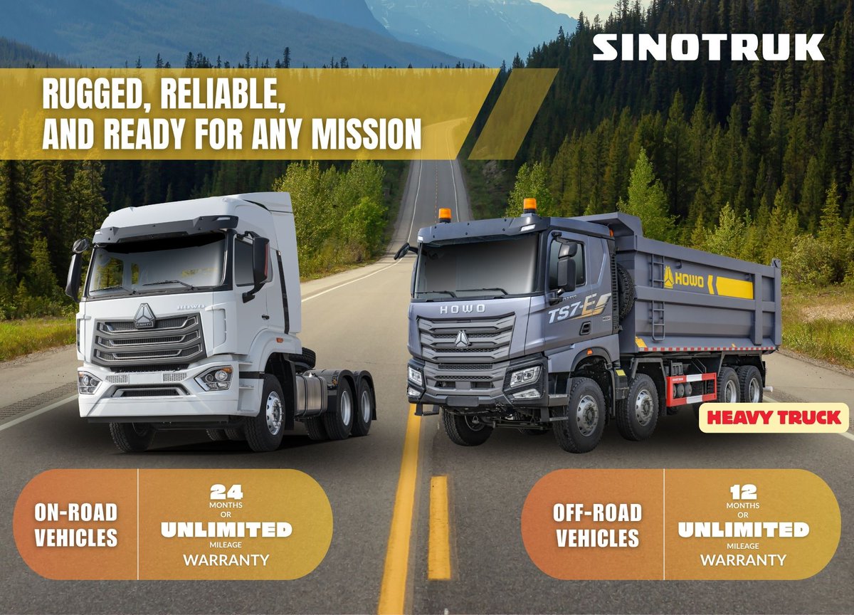 sinotrukph's tweet photo. Engineered for Excellence. Prepared for the Mission. 🛠️💼

In environments where performance is non-negotiable, your equipment should be the last thing on your mind. 

#SinotrukPhilippines #Trucks #EV https://t.co/AoivdjRuDH