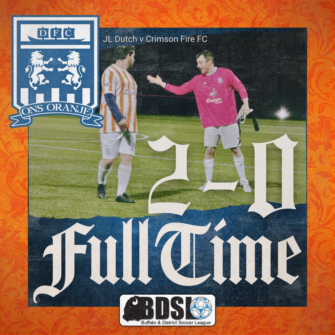 DutchBDSL's tweet photo. JL Dutch 2 :: 0 Crimson Fire FC

23' - ⚽️ J. Hoffmann 🍎 A. Calabrese
76' - ⚽️ J. Meier 🍎 R. Hanes

CS - 🧤 T. Clark 

Exciting game with plenty of chances both ways. Good game to @CrimsonFire_FC and good luck the rest of the way this season!! https://t.co/0Xqk1ezjvl