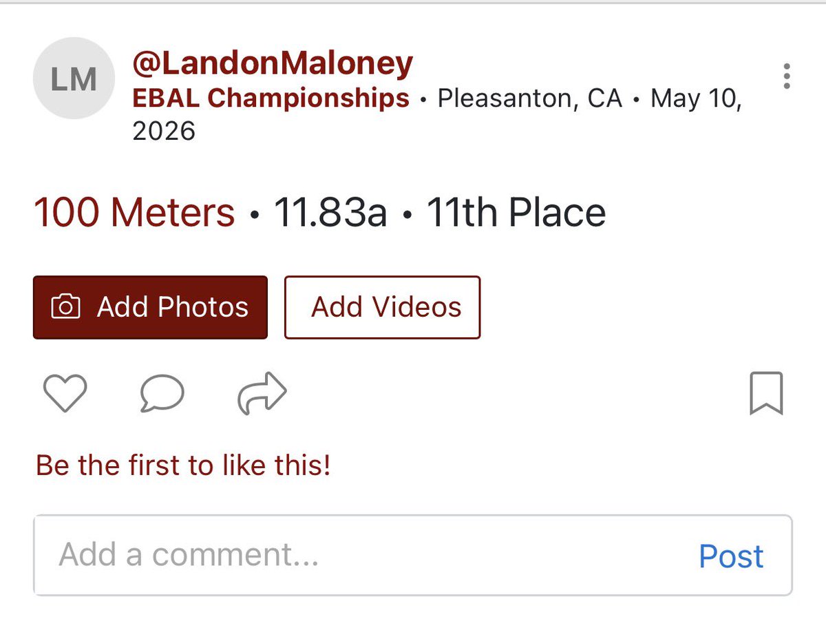 LandonMal0ney's tweet photo. Working on my speed in the offseason. Just finished up my first track season with @SRVTrack. This past weekend at the FS EBAL championships I displayed: 

11.83 100m with -0.1m/s wind
5-6 High jump placing 3rd
6’0 200 OLB/RB
2028
@SRVHSFootball @PGregorian https://t.co/kBPnwd27Q5