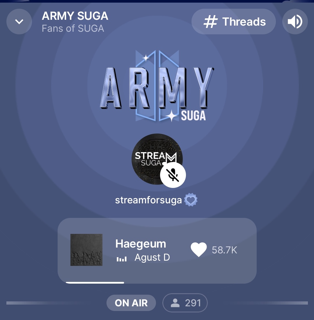 _streamforsuga's tweet photo. 👑 AGUST D BILLIONS CLUB 👑
We’re LIVE now on Stationhead! 🔥
Come join us and keep the streams going strong for Yoongi! 💖
🔗 https://t.co/595CyghQoU
🎯 Road to 1 BILLION for HAEGEUM
AGUST D BILLIONS CLUB
#HaegeumTo1Billion #StreamForYoongi https://t.co/JKgwkKQ7d0