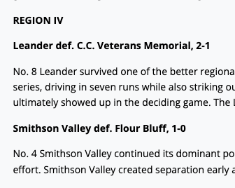 TxHS_Softball's tweet photo. Regional Semifinal Roundups have been posted for subscribers at https://t.co/f8d06h6ydM
- Recaps
- Full List of Top Performers https://t.co/HwmrvMsPQb