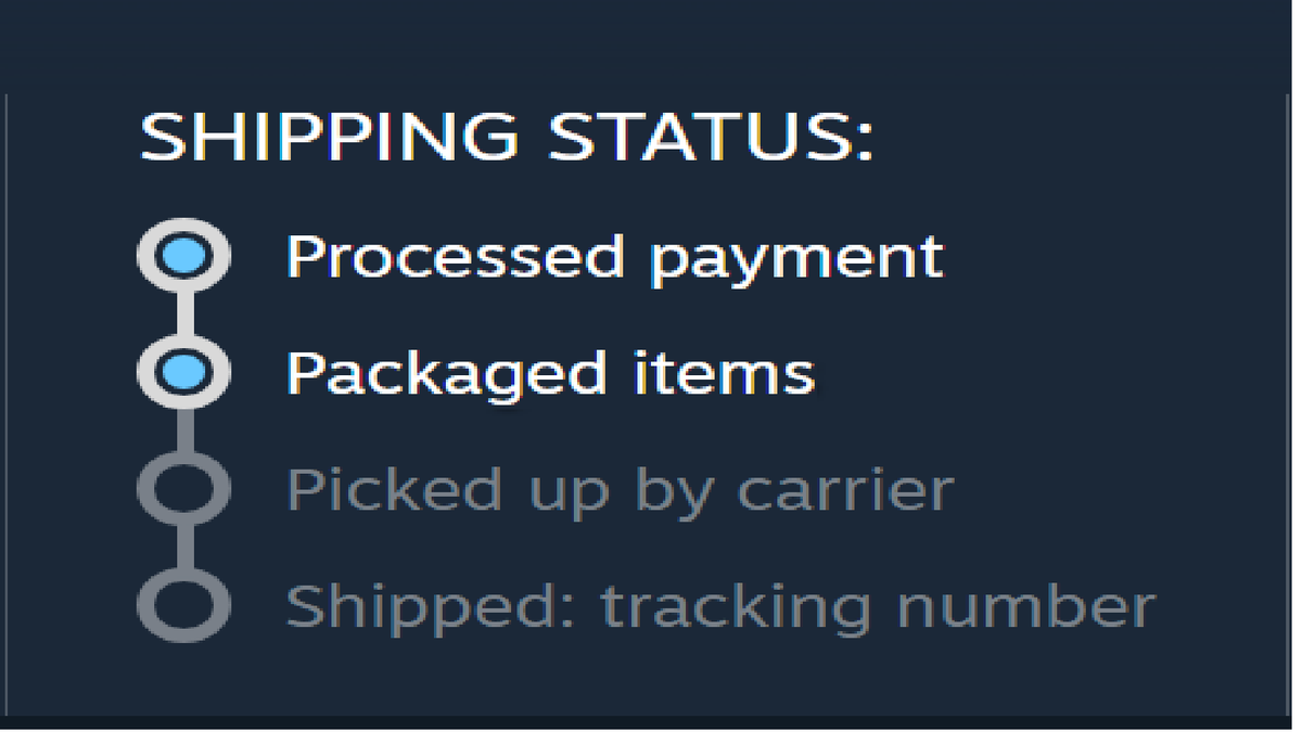 jonaths0's tweet photo. I'm kinda mad that my steam controller is still in Packaged items and not shipped yet 😒 https://t.co/NnG4U09K1o
