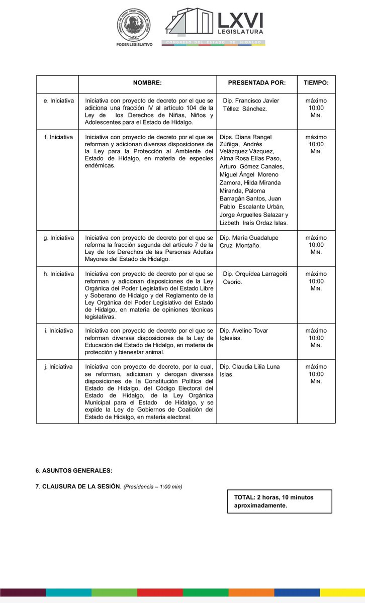 LXVI Legislatura de Hidalgo tweet media