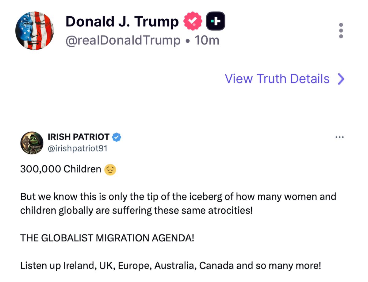Trump is posting anons tonight! Congrats <a href="/irishpatriot91/">IRISH PATRIOT</a>