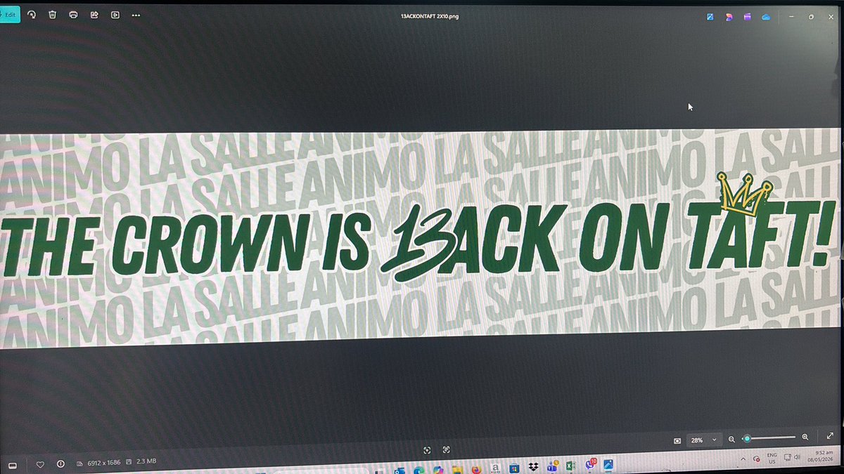 arclawrence's tweet photo. Thinking of a hashtag for our 13th crown wasn't easy. I really wanted the no 13 to represent the legacy of CRDJ, knowing all titles were won under his belt. 

Thank you,Lady Spikers, for locking in &amp; bringing the 👑 back home. This one means so much! 💚

#13ringTheCrownBackToTaft https://t.co/XtlFO71hYD