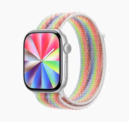 NewcomKashihara's tweet photo. 🍏新製品入荷速報🍏

先日発表された #AppleWatch のバンド「プライドエディションスポーツループ」が入荷しました🌈

今年のプライドエディションも多様な個性をたたえる、特別なデザインで素敵ですね✨

自分らしく #プライド 月間を楽しみましょう😊

#Pride #LGBTQ #多様性 #イオンモール橿原 https://t.co/y79xTStaW9