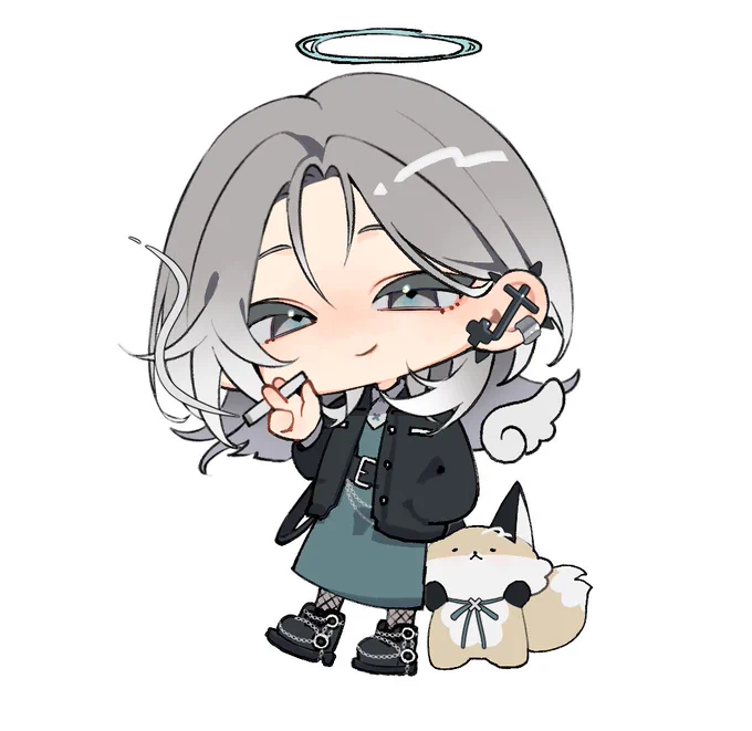 【work】 前山よみ様(@/yomimaeyama)のキャラクターデザイン、立ち絵、三面図を担当いたしました。(SDはおまけ) レトロかわいいけどストリート系の怪しさもあるデザインをご一緒に制作させていただきました! ピアス・ネイルバチバチでかわいいんです… これからのご活動を応援しております