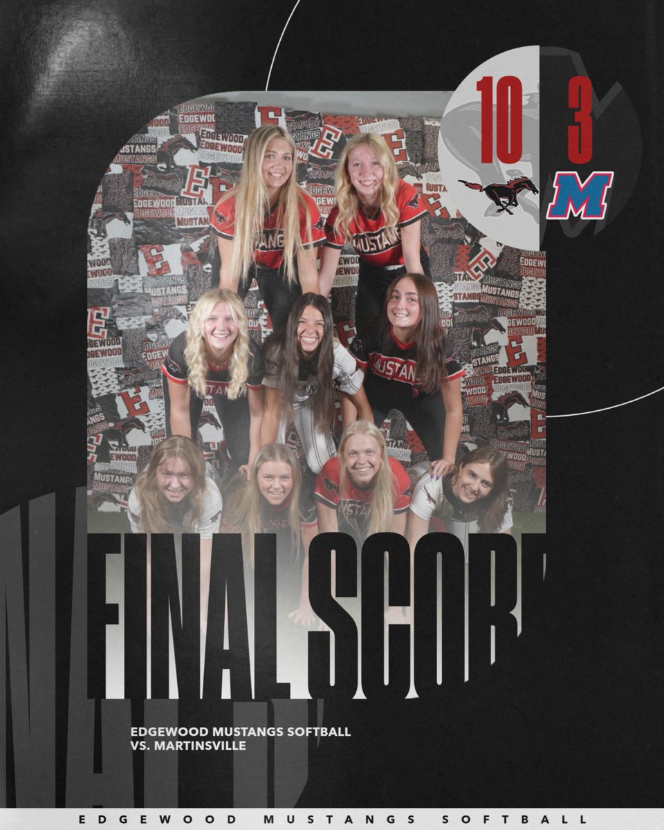 Edgewood_Stangs's tweet photo. Ella Sproul and Braylin Bentley each drive in three RBIs and the Mustangs get hits in eight different spots in the lineup to defeat Martinsville 10-3!

Join us at the Corral Tuesday night as we celebrate the seniors of the Class of 2026! https://t.co/l6O12Ap6fI