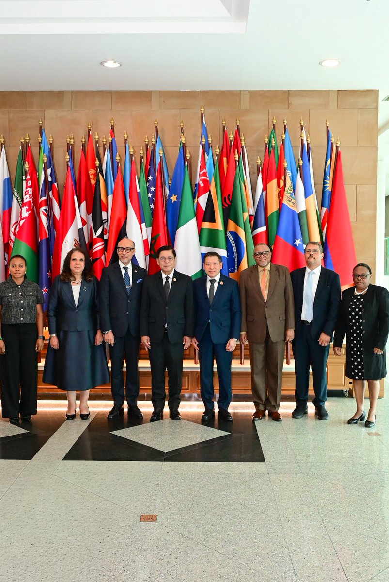 MoroccoInTHA's tweet photo. Honoured to participate as the Dean of the African Group of Ambassadors in Bangkok (AG) in the Joint Call btw the AG and HE the DPM and MOF of Thailand, focused on the relaunch of TAI. https://t.co/o6chVD2n0L