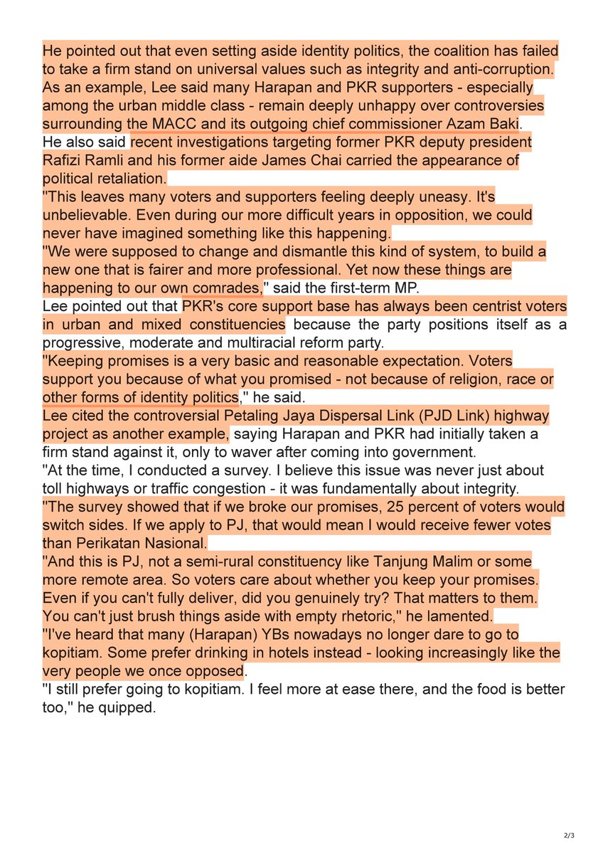 jameschin110's tweet photo. It is rare for a politician to be this honest. I agree with his comments 100%. I hope he gets re-elected. We need people who are not afraid to tell the truth ...
#PakatanHarapan #PJ #GE16 https://t.co/9qDx1trfOo