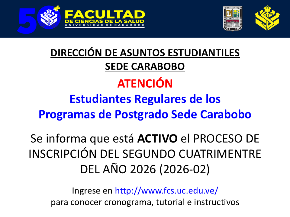 FCS_UC's tweet photo. La @FCS_UC informa el proceso disponible en la Dirección de Asuntos Estudiantiles - Sede Carabobo.

📍Ingresa a https://t.co/rGBHvATxg1 y conoce los detalles. https://t.co/gzBkSIIAiY
