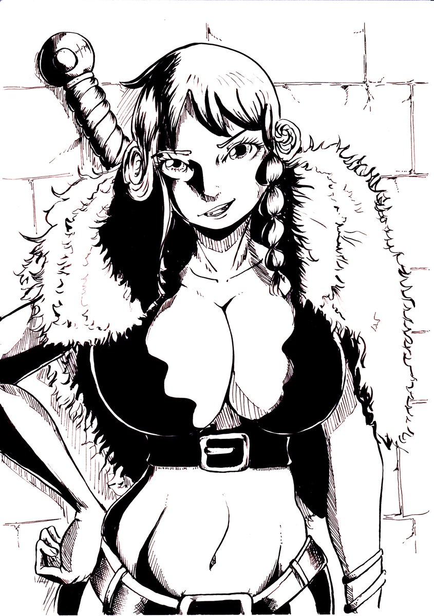 StalkerWorm's tweet photo. К утреннему кофе и булочке свежий арт. 
Нами на Эльбафе.

#traditionalart #one_piece #nami #sketch #stalkear_worm https://t.co/bRsGzQxtd5
