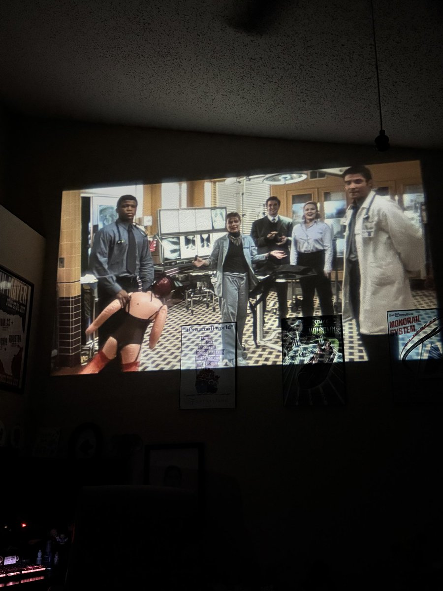 royalmcpoyle's tweet photo. episode of all time projected 6 feet across on my wall as god intended https://t.co/j6soKeWSip