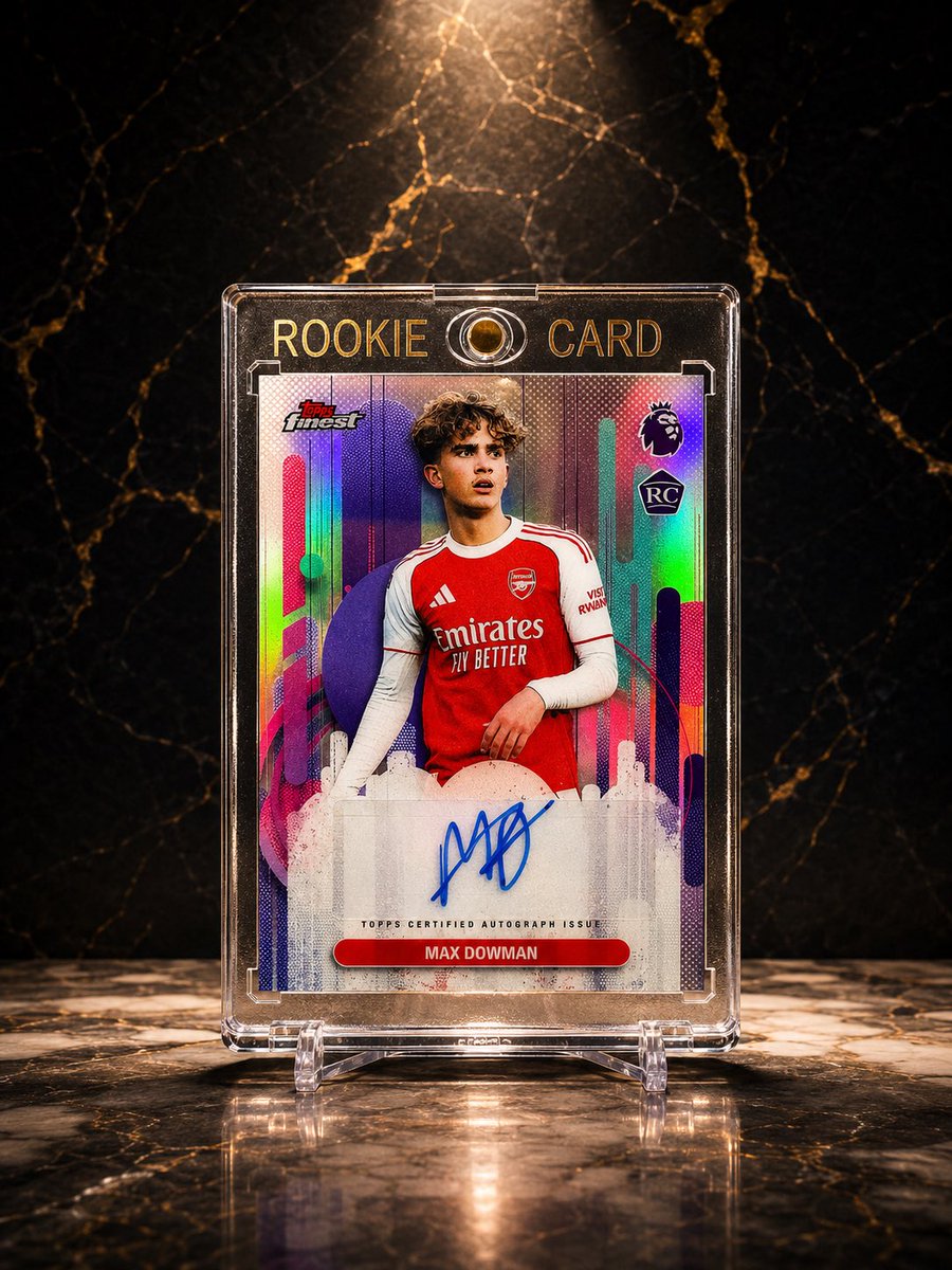 46collection46's tweet photo. 【#Aのマイコレ】12
Topps Finest Premier League 2026
MaxDowman Rookie Auto RC
RC auto欲しいなって思ってたから
シリアルなしだけど手に入れた!
アーセナルの期待の若手!頑張れ!
かっこいいー!
#soccer
#サッカートレカ
#マイコレ
#arsenal #アーセナル
#ダウマン
#maxdowan
#Aのマイコレ https://t.co/7Rv4vDJ2cd