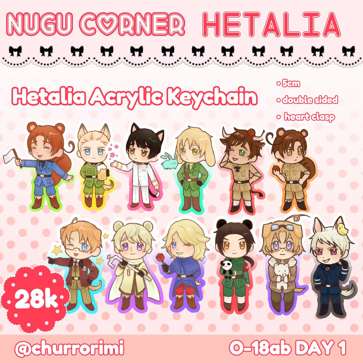 churrorimi's tweet photo. My OTS #cf22catalogue  ♡

Circle: Nugu Corner (O-18ab)
🗓️ Day 1 ONLY
Fandom: Hetalia, Deltarune, Hazbin Hotel, Outlast, and art trades

♥️&amp;🔁 are appreciated!
#cf22 #comifuro22
(1/2) https://t.co/Vkuihq6DH7