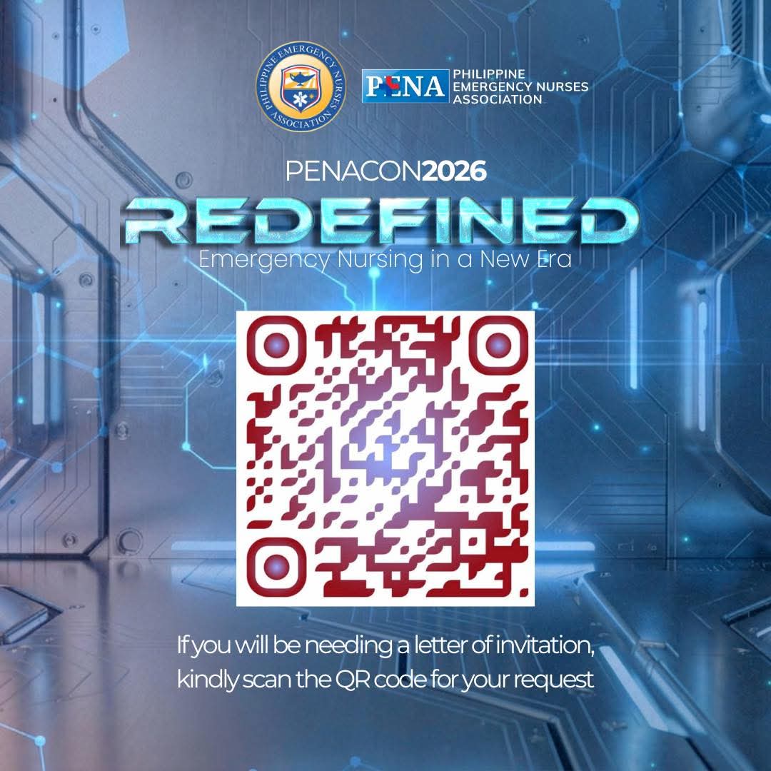 GabrielEncabo's tweet photo. PENACON2026 is here!

REDEFINED: Emergency Nursing in a New Era
October 1-2, 2026
8:00am-5:00pm
Novotel Manila, Cubao, Quezon City
Member: ₱5,000.00
Non-Member: ₱5,500.00

—
🚨Get ready to redefine Emergency Nursing!
🚨Registration is now open until July 31, 2026. https://t.co/FlYjdJzD6g