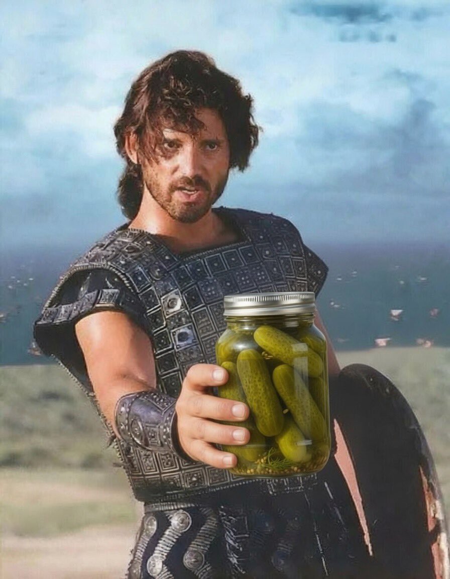 "Achilles, I challenge you to open this pickle jar"