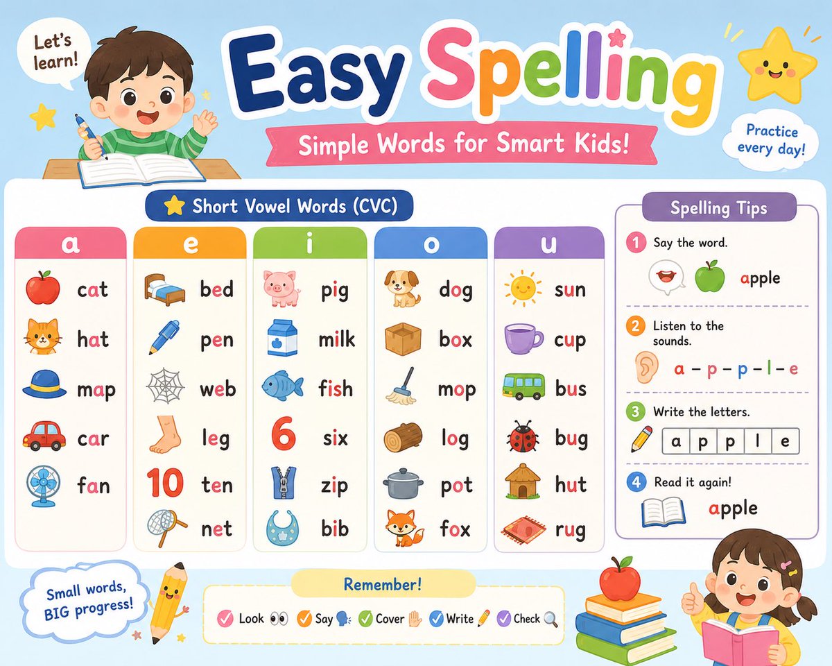 worksheet14986's tweet photo. 📚✨ แจกฟรี! โปสเตอร์คำศัพท์ภาษาอังกฤษง่าย ๆ สำหรับเด็กประถม
ฝึกสะกดคำ • จำคำศัพท์ • เรียนสนุกได้ทุกวัน 💖
เซฟไว้ทบทวนได้เลย 📌
#แจกฟรี #สื่อการสอนฟรี #ภาษาอังกฤษประถม #EnglishForKids #คำศัพท์ภาษาอังกฤษ เรียนอังกฤษง่ายๆ สื่อการสอนน่ารัก โปสเตอร์ความรู้ https://t.co/TbmqLxY1wi