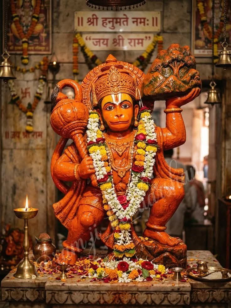 M_kumar1963's tweet photo. "हनुमान अञ्जनीसूनुर्वायुपुत्रो महाबलः।
रामेष्टः फाल्गुनसखः पिंगाक्षोऽमितविक्रमः।।
उदधिक्रमणश्चैव सीताशोकविनाशनः।
लक्ष्मणप्राणदाता च दशग्रीवस्य दर्पहा।।"

ज्येष्ठ माह के द्वितीय बड़े मंगल की समस्त श्रद्धालुओं, को हार्दिक शुभकामनाएं।
#BadaMangal
🌹 #ऊं_हं_हनुमते_नम: 🚩🙏 https://t.co/tpGeYMyynm