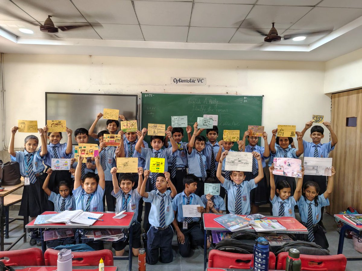 MODERN_NOIDA's tweet photo. The students of Grade 5C enthusiastically participated in an engaging and creative classroom activity based on Kinds of Nouns. The activity was designed to strengthen their understanding of nouns through observation, creativity, and collaborative learning. https://t.co/VMUED0kiiu