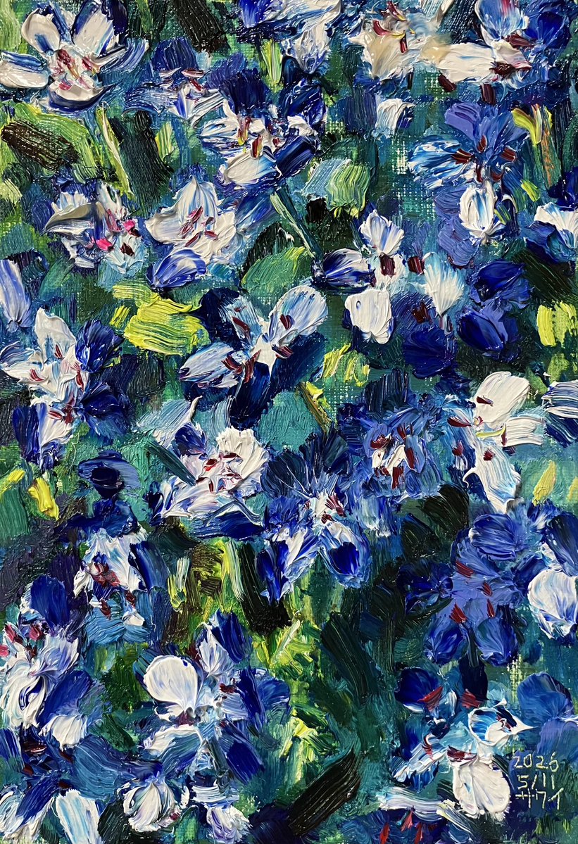 花」 2026年 SM（22.7cm×15.8cm） 油彩、キャンバス