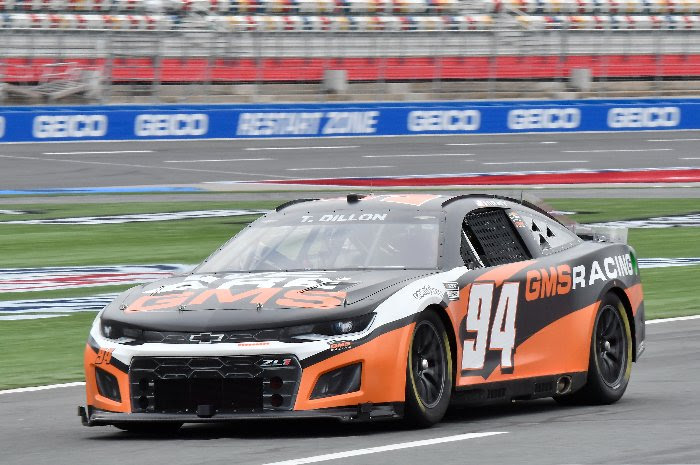 Fluggswashere's tweet photo. Before the GMS-Petty merger GMS was planning on running the #94 with @tydillon in the 2022 season. This test car is all that came from the pre-merger.
#NASCAR #TestCarTuesday #TyDillon #GMSRacing #GMS https://t.co/Rm4omCkAYz