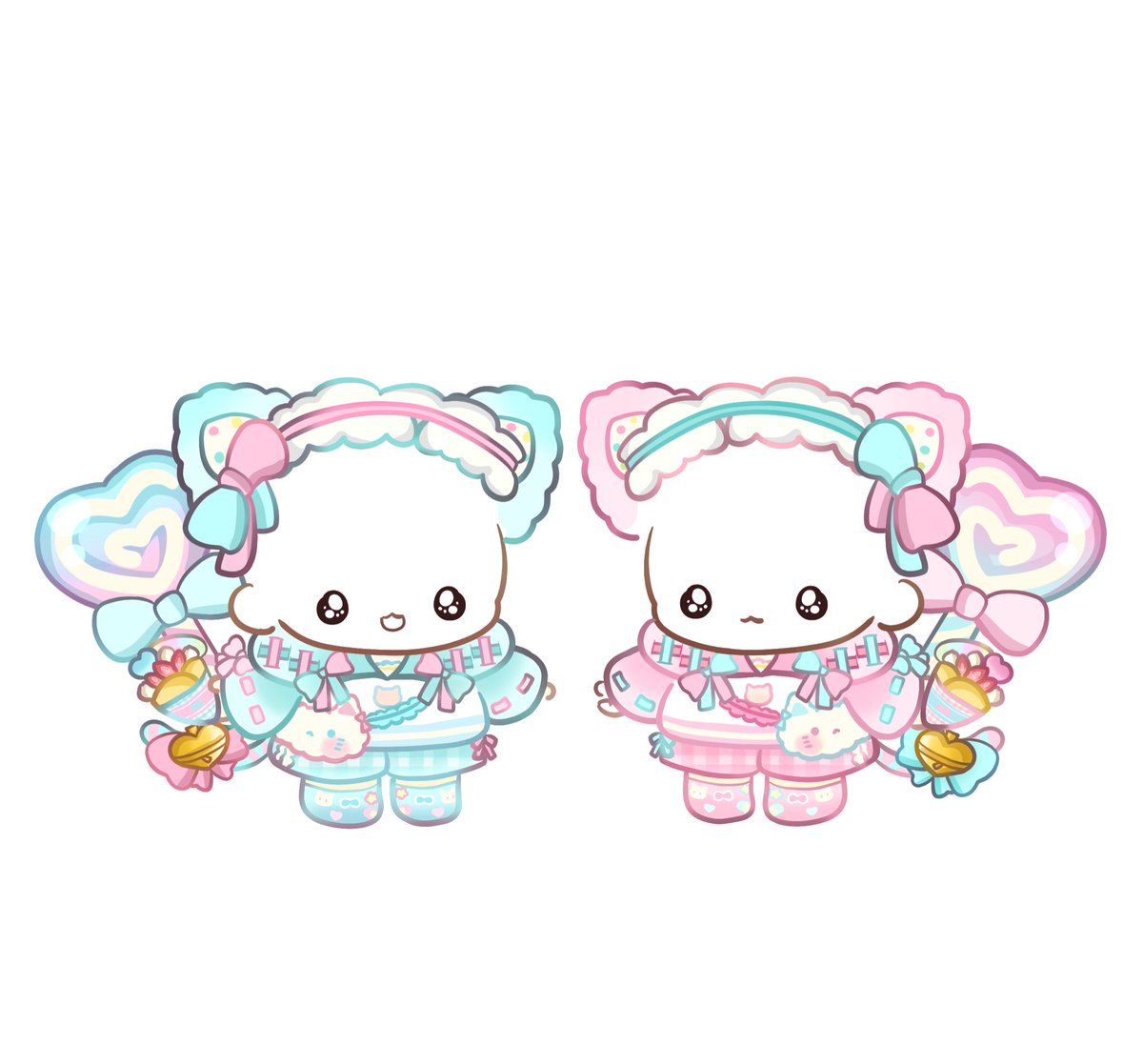ぽたまろ੯•ଘ໒꒱·̩͙🍬💛🫧🫖ペア画量産始まりました𓏲𓎨 tweet media