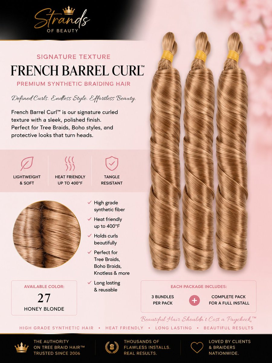 strandsofbeauty's tweet photo. BRAIDERS 👀
Stop guessing what hair to use for Tree Braids.
The same textures behind thousands of Strands of Beauty installs are now available online.
✨ Wholesale options
✨ Professional textures
✨ Training opportunities
🛍 https://t.co/xn62kvVU6L https://t.co/NbCoiXFJGp