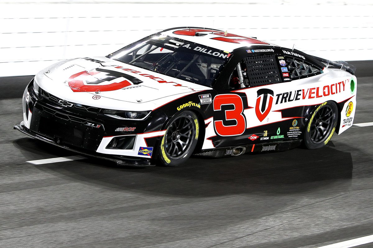 Fluggswashere's tweet photo. I honestly absolutely love this car @austindillon3 ran in 2022, I wish we'd have seen more of it. in the 3 races Dillon finished 3rd, 11th, &amp; 17th. 

#NASCAR #RandomNASCARRides #AustinDillon #RCR #RichardChildressRacing #TrueVelocity https://t.co/AoziU0wnWR