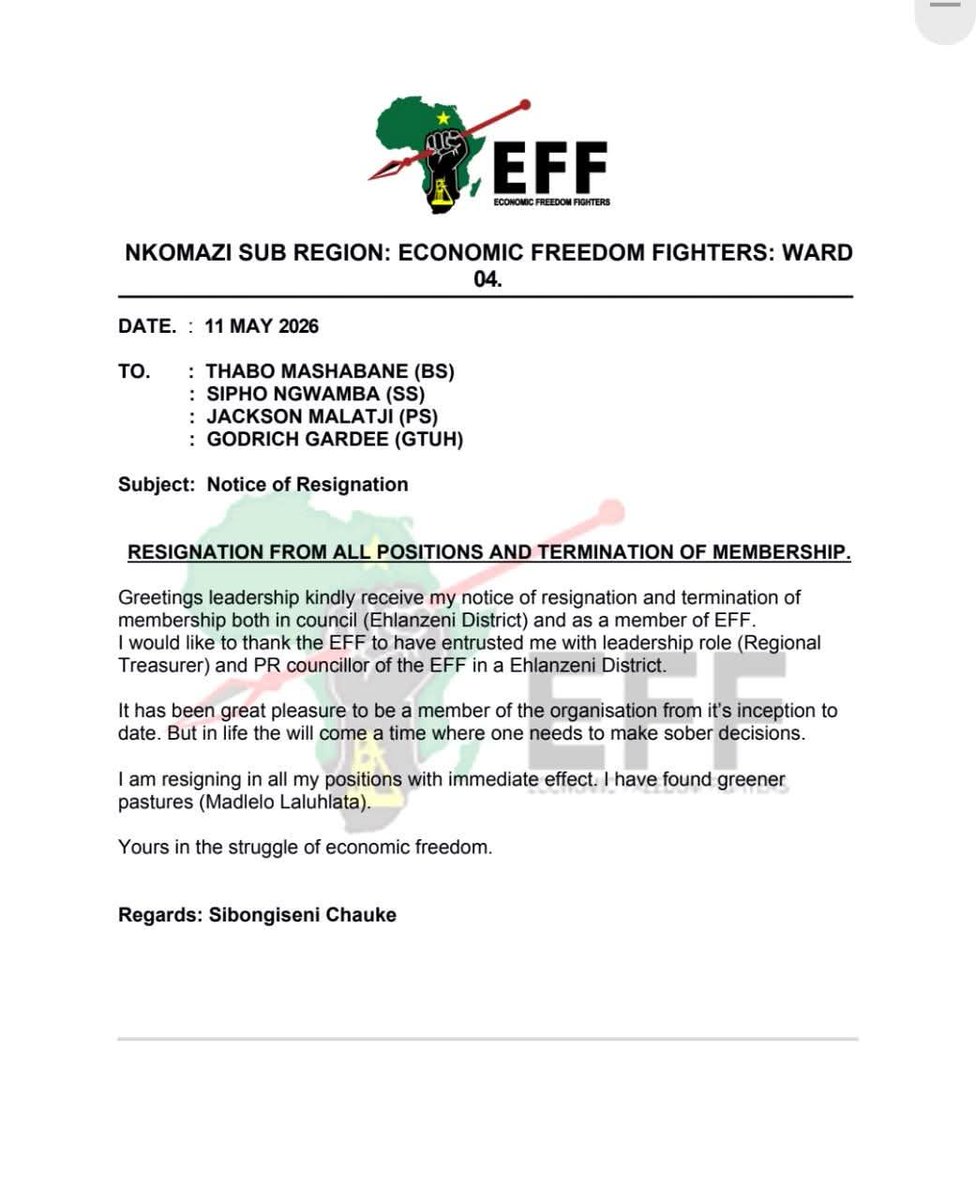 NEWS: EFF rocked by resignation of leaders and councillors in the Nkomazi area, Mpumalanga province  - KZN Tonight Podcast