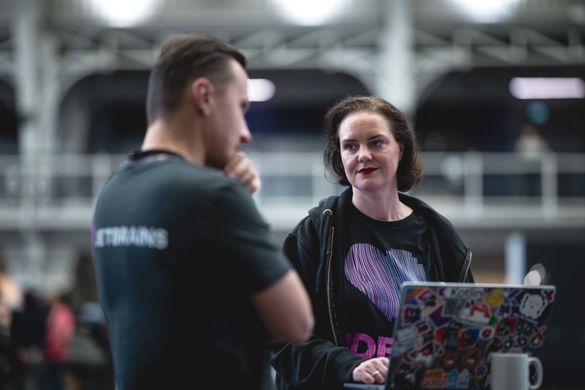 belyaev_andrey's tweet photo. "I think there should be a feature for this..." with @MaritvanDijk77 at @DevoxxUK https://t.co/Ml5sYIj5re