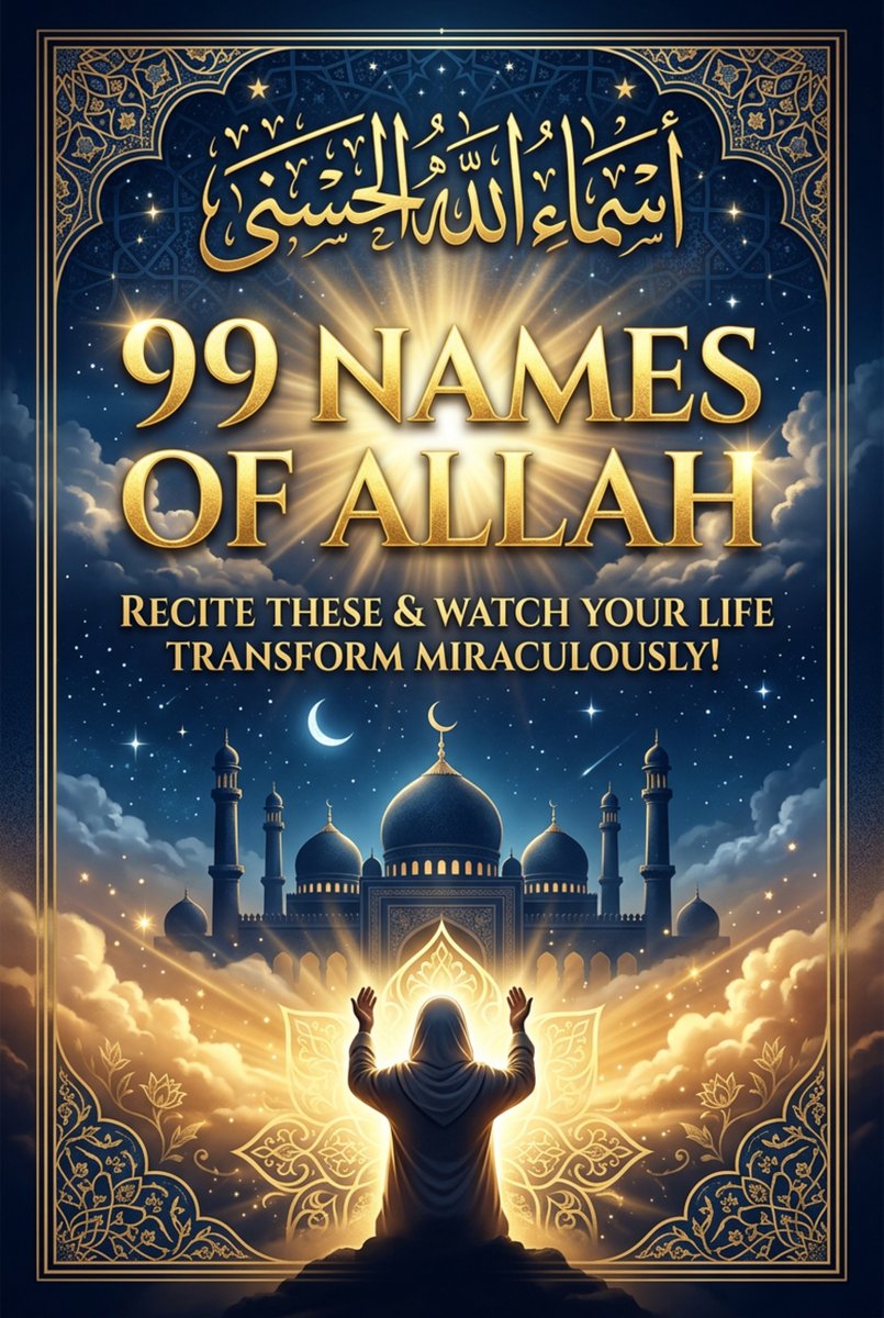 MikeNach1's tweet photo. 99 NAMES OF ALLAH: RECITE THESE &amp; WATCH YOUR LIFE TRANSFORM MIRACULOUSLY!
https://t.co/rsFrYJd6np
#99NamesOfAllah  #AsmaulHusna  #MuslimBooks https://t.co/KDuZbIqb1i
