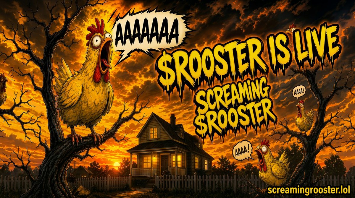 SCREAMROOSTERR's tweet photo. The scream is on-chain. 🐔🔥

CA: Dpk5VBYFXLQJ8LnRKApCgmoCnhzjDH8ukjvgDiEGpump

AAAAAAAAA 🗣️ https://t.co/QtnoVZMr5n