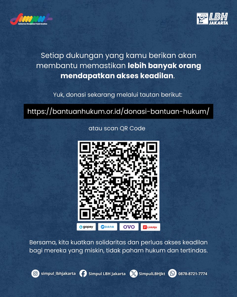 SimpulLBHJkt's tweet photo. Terima kasih untuk setiap dukungan yang selalu tumbuh dan terus bermekaran.

Mari terus mendukung kerja-kerja bantuan hukum LBH Jakarta, dengan membeli lebih banyak lagi koleksi merchandisenya 😇

Untuk pemesanan, silakan melalui WhatsApp 0878 8721 7774 🙌 https://t.co/qCKCBYiVh9