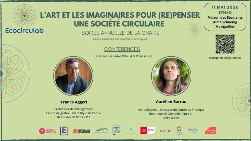 umontpellier's tweet photo. Hier soir, la chaire #EcoCirculab réunissait chercheurs, artistes et acteurs du territoire autour d’un même défi : repenser une société circulaire à travers l’art et les imaginaires 🌍✨
Merci à toutes celles et ceux présents pour cette soirée riche en échanges ! https://t.co/ZIOItUs8gi