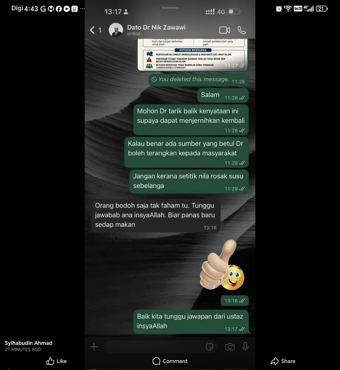 lady_bugg11's tweet photo. Sempat lagi bodohkan orang.. tangkap aje org mcm ni dah main 3R sentuh bab agama dan risiko aqidah umat islam.. https://t.co/fVfj9DdVif