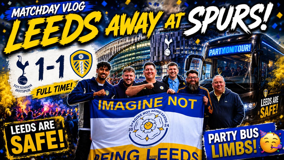 NotLeeds0607's tweet photo. 🔥 MATCHDAY VLOG: LEEDS SILENCE SPURS! 1-1 😱⚽ | PARTY BUS CHAOS! Lincoln Away Ole Ole 🤣
WATCH HERE:
https://t.co/qMQDocTwBV
#lufc https://t.co/YztYMVqPFk