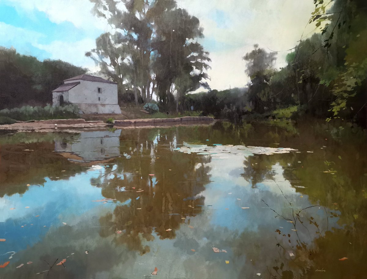 MuseoAlcala's tweet photo. La colección municipal de arte continúa creciendo.

Hemos incorporado una nueva obra del pintor Francisco Escalera a los fondos artísticos del @MuseoAlcala  tras su reciente exposición en nuestras salas.

Una nueva mirada al paisaje y a la identidad visual alcalareña. https://t.co/4puuMXl3Mn