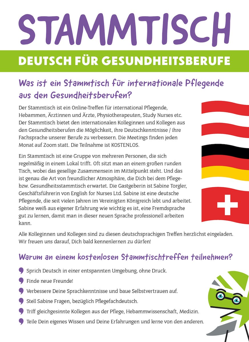 👉 REMINDER! 🙂 Our next GERMAN Stammtisch for healthcare