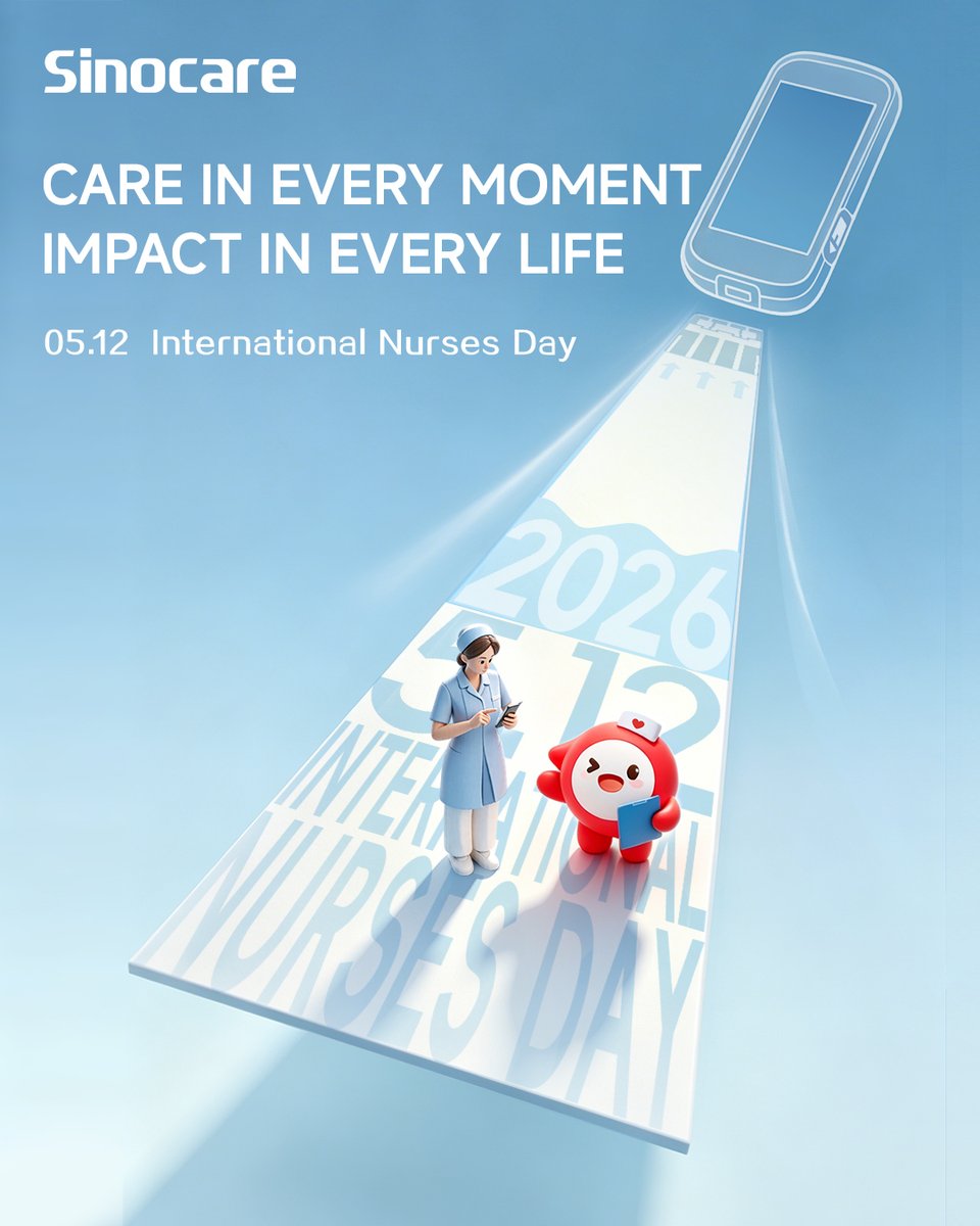 sinocare_global's tweet photo. Care in every moment.
Impact in every life.
Honoring every nurse whose care, strength, and dedication continue to make a difference every day. ❤️

#sinocare #NursesDay #Healthcare https://t.co/2pbSBz0HWn