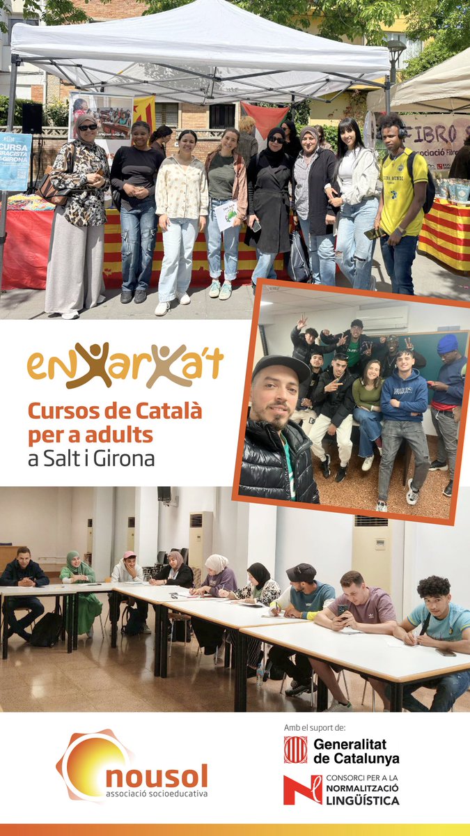 nousolorg's tweet photo. Cursos de Català per a adults: Projecte Enxarxa-t en Català 🗣️✨

Al segon curs, hem aprofitat el dia de Sant Jordi per fer activitats relacionades amb la diada. 🌹📖

Amb el suport de: @gencat i amb conveni amb @cpnlcat (Consorci per a la Normalització Lingüística) https://t.co/YOAmZ5IKmJ