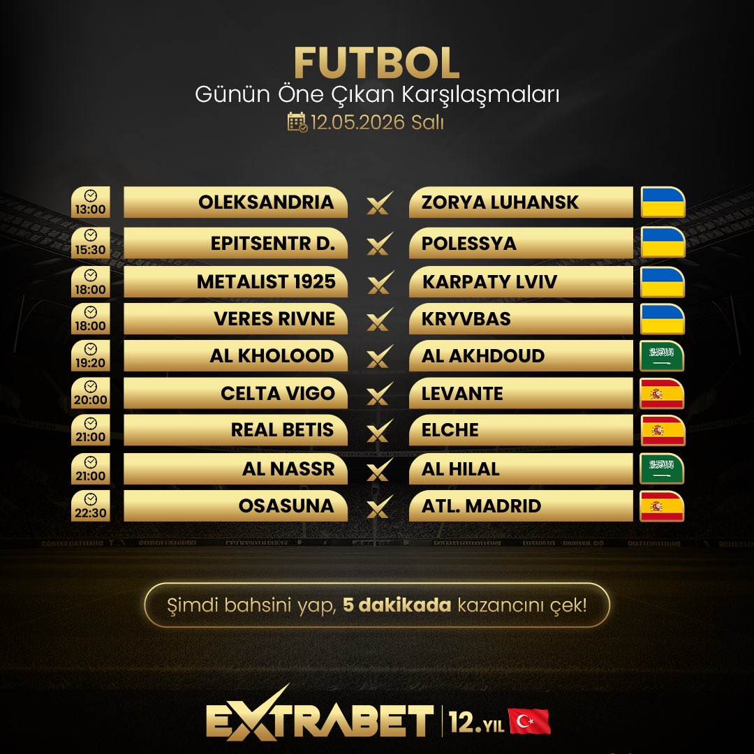 ExtrabetTR9's tweet photo. ⚽️ Heyecan dolu futbol mücadeleleri hız kesmeden devam ediyor!

💰Türk Devi ile heyecanı doruklarda yaşa, kazancını 5 dakikada çek! https://t.co/qu5jwWf4e3