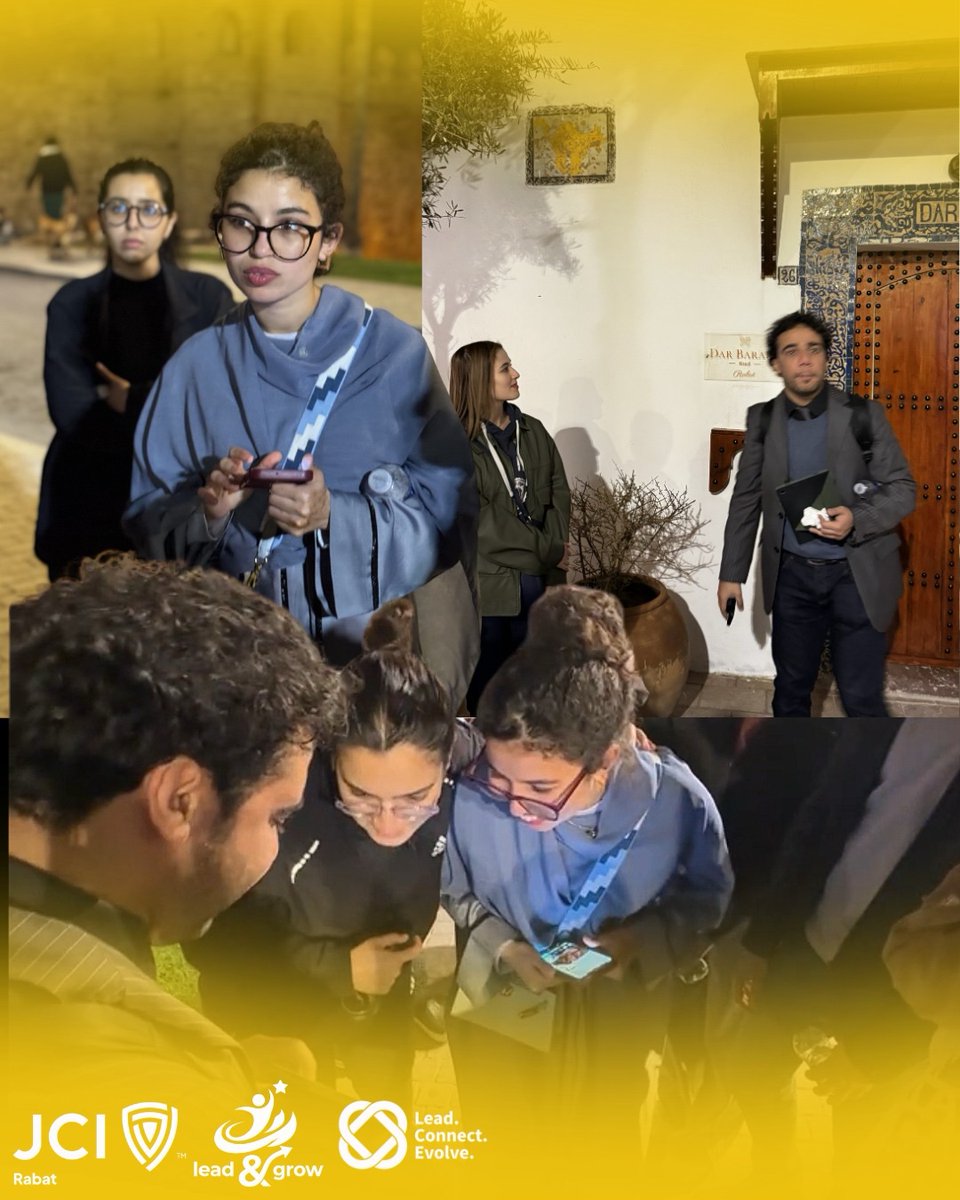 JCI_RABAT_'s tweet photo. Retour sur notre balade nocturne à Rabat 🌙✨

Un beau moment de partage, de convivialité et de cohésion entre les membres de la JCI Rabat au cœur de notre capitale 🤝

#JCIRabat #Rabat #BaladeNocturne #Cohésion #Leadership https://t.co/TofnqQhuvT