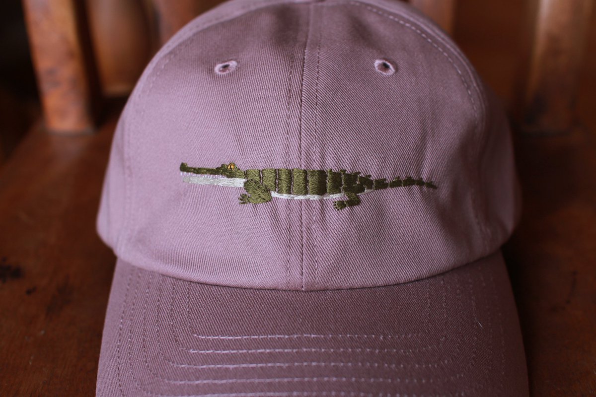 hagireiro's tweet photo. インドガビアルの刺繍キャップ

細長くてかっこいいワニ、インドガビアル🐊
いよいよ今週末開催のイベントshuffletimeに持っていきます！！
https://t.co/uNKzSOapHT
お天気も良さそうで、きっとお祭り日和になりますね🌞

#kusu___garu 
#刺繍ユニット
#embroidery 
#handembroidery 
#creamers https://t.co/o7xQ1QrO1r