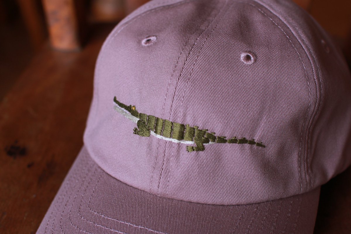 hagireiro's tweet photo. インドガビアルの刺繍キャップ

細長くてかっこいいワニ、インドガビアル🐊
いよいよ今週末開催のイベントshuffletimeに持っていきます！！
https://t.co/uNKzSOapHT
お天気も良さそうで、きっとお祭り日和になりますね🌞

#kusu___garu 
#刺繍ユニット
#embroidery 
#handembroidery 
#creamers https://t.co/o7xQ1QrO1r