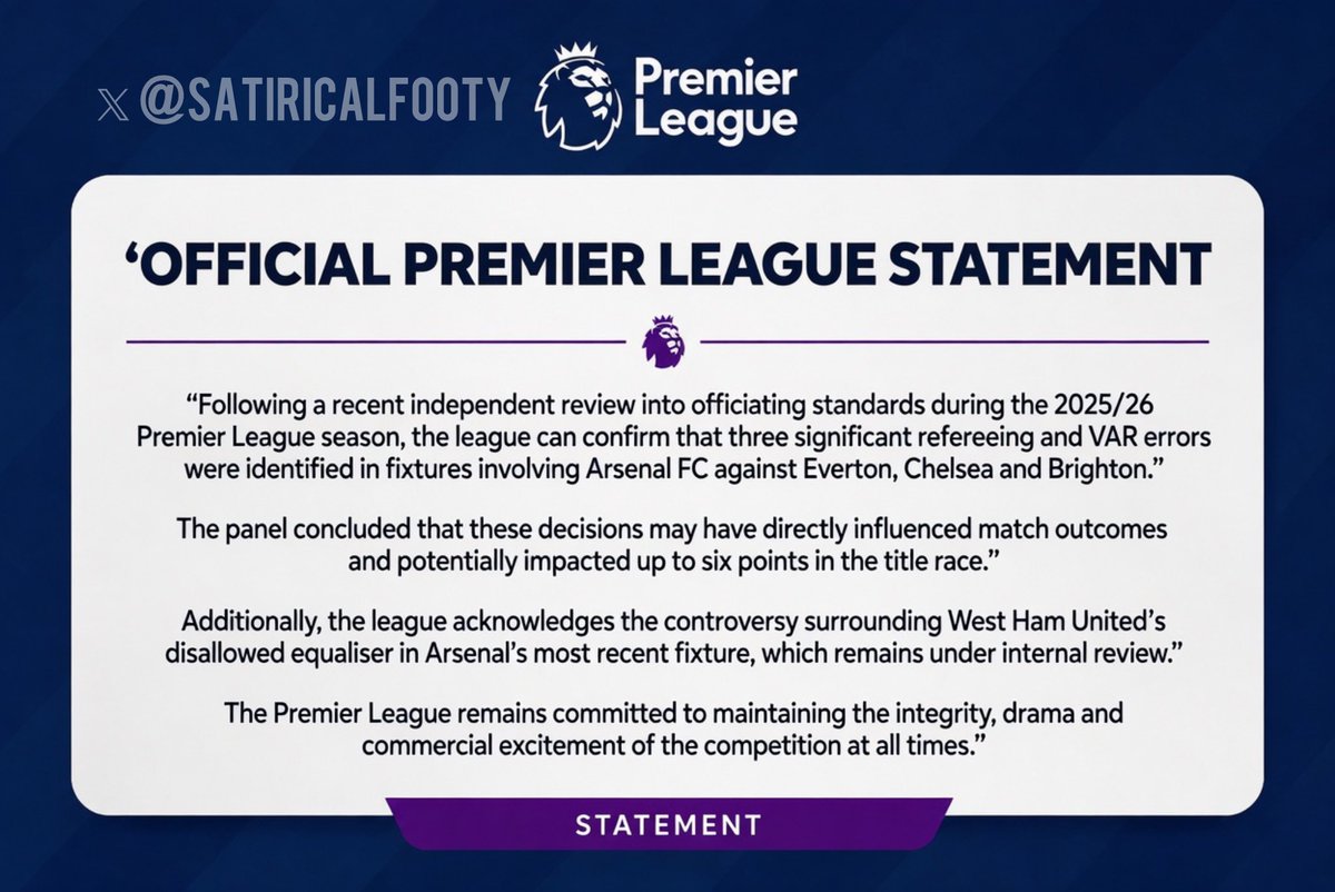 Satirical Footy ™ tweet media